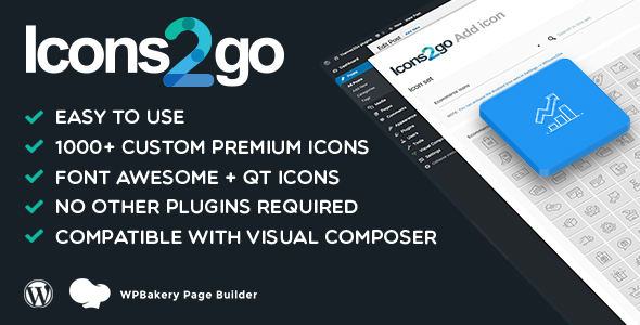 Icons2go - 1000+ custom vector icons for your Elementor or WPBakery website