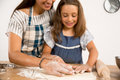 Shot of a mother and daughter having fun in the kitchen - PhotoDune Item for Sale