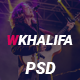 Wkhalifa – Musician Personal Portfolio PSD Template - ThemeForest Item for Sale