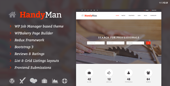 Handyman – Job Board WordPress Theme