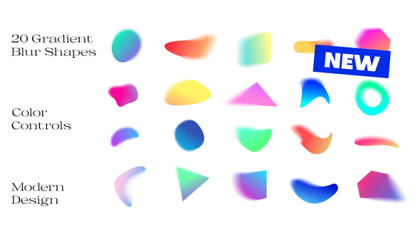 20 Colorful Gradient Shapes