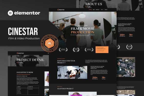 Cinestar - Film & Video Production Elementor Template Kit
