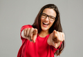 Happy woman pointing to you - PhotoDune Item for Sale