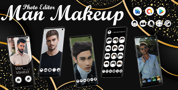Handsome Men Makeup Photo Editor - Best Man Makeup Photo App - Men Stylish Photo - Man Makeover App