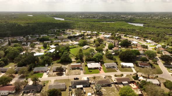 Aerial Drone Video Neighborhoods In Port St Lucie Fl Usa 4k 60fps