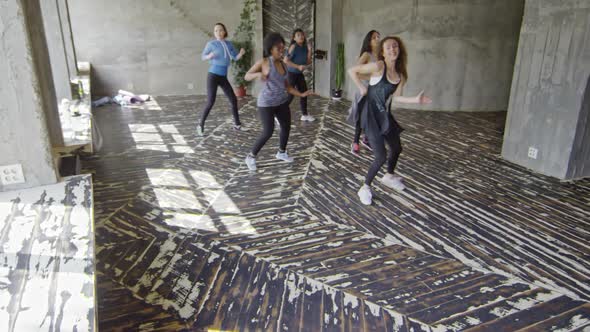 Young Women Dancing in Studio