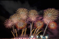Fantastic Multicolor Firework Celebration from the big boat over the sea - PhotoDune Item for Sale