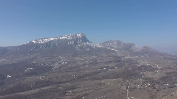 Mountain Stol as part of Carpathian mountains in Serbia 4K aerial video