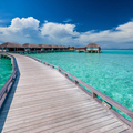 Beautiful beach with water bungalows - PhotoDune Item for Sale