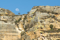 Moon over mountains of Isalo National Park, Ihorombe Region, Southwest Madagascar - PhotoDune Item for Sale