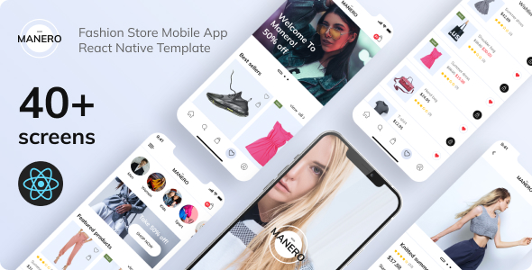 Manero - Fashion E-Commerce React Native App | Expo SDK 46.0.0