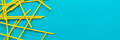 Top View of Cocktail Straws on Turquoise Blue Background with Copy Space - PhotoDune Item for Sale