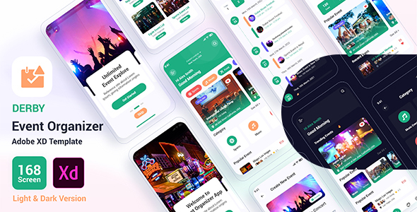 Derby – Event Organizer Adobe XD Template