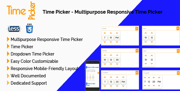 Time Picker – Multipurpose Responsive Time Picker