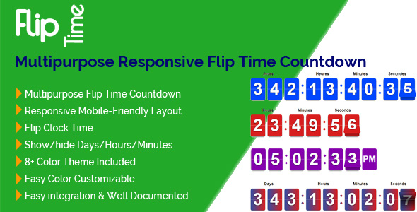 Flip Time - Multipurpose Responsive Flip Time Countdown