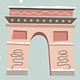 Vector Architectural Landmarks of Paris Illustration - GraphicRiver Item for Sale