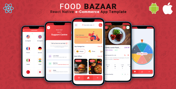 [Download] FoodBazaar | React Native eCommerce App Template