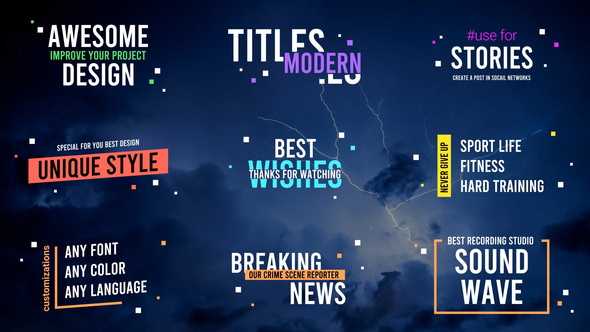 Modern Titles for After Effects