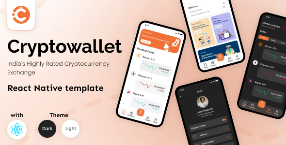 Cryptowallet App v1.1 - React Native template