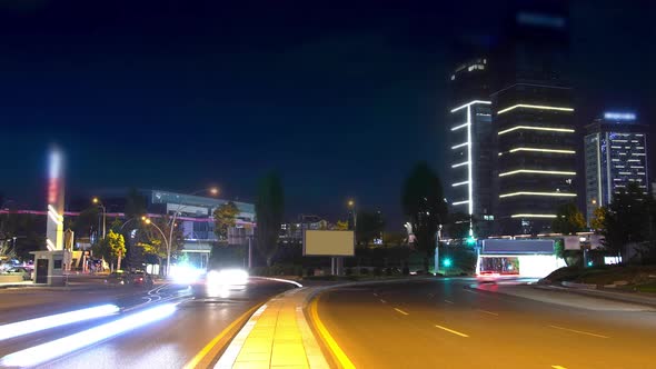 night car traffic