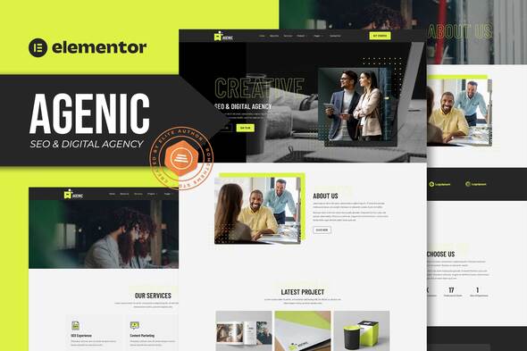 Agenic - Creative SEO & Digital Agency Elementor Template Kit