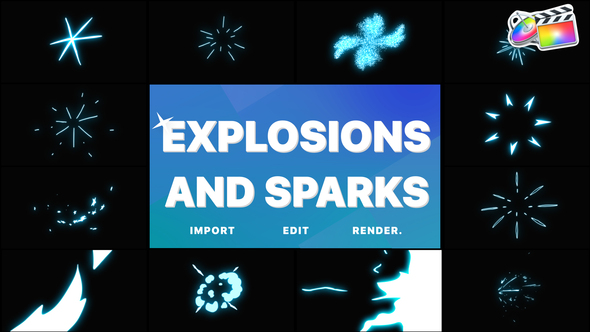 Explosions and Sparks Pack | FCPX alt