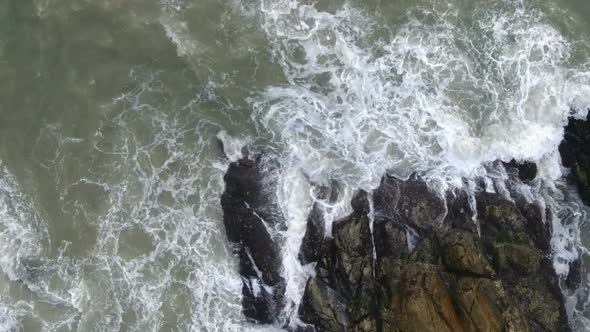 Aerial Footage of beach wave