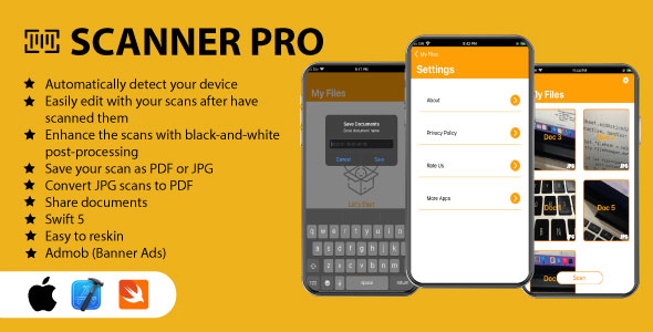 Scanner Pro PDF/IMAGE - iOS Source Code