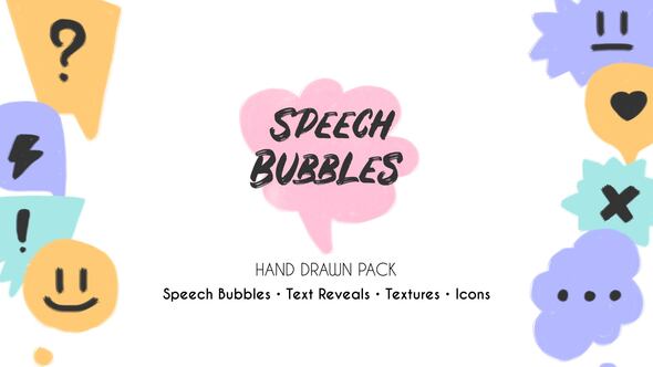 Speech Bubbles. Hand Drawn Pack