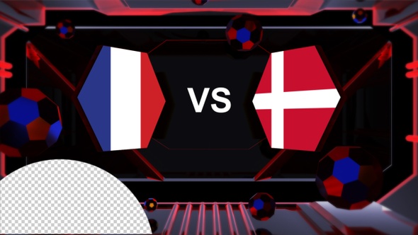 France Vs Denmark Football World Cup Qatar 2022 Vs Card Transition