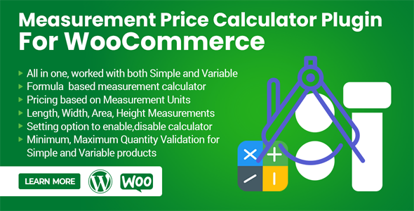 Measurement Price Calculator plugin for WooCommerce