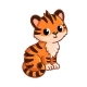 Cute Tiger Cub Sits on a White Background - GraphicRiver Item for Sale