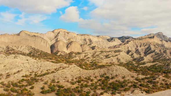 Aerial Sharp Edge Rock Formations In South Of Georgia