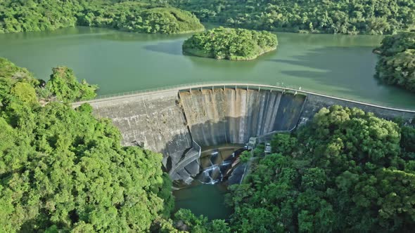 Beautiful reservoir in Hong Kong. Nice weather with nice water flow.