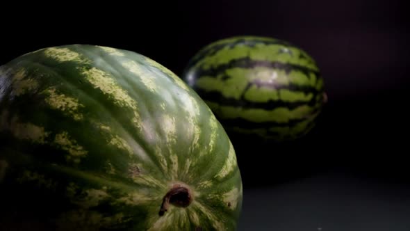 Watermelon Slice Rotation on a Black Background