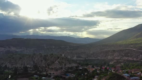 Aerial View of the Andes Mountains of Peru