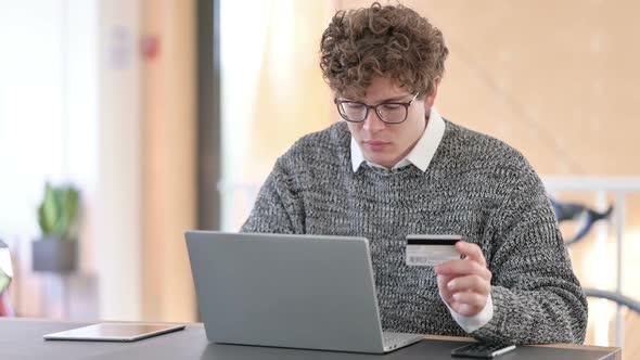 Online Shopping Loss on Laptop By Young Man