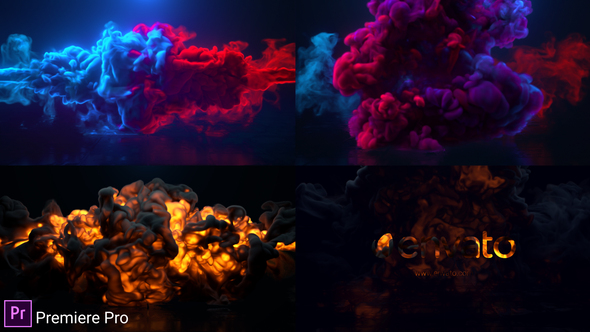 Colorful Smoke & Fire Logo - Premiere Pro