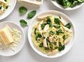 Spaghetti with spinach leaves, grilled chicken breast and cheese - PhotoDune Item for Sale