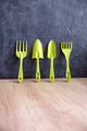 A set of plastic garden tools. Gardening, spring planting and hobbies. - PhotoDune Item for Sale