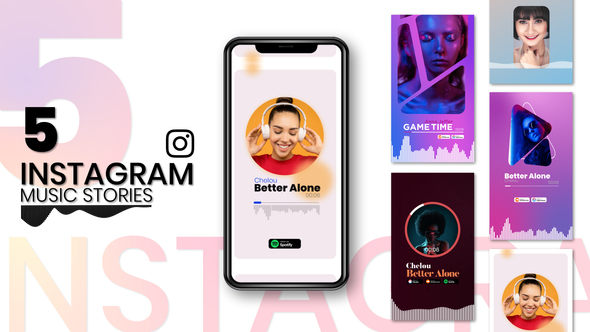 Music Visualizer Template for Instagram Story