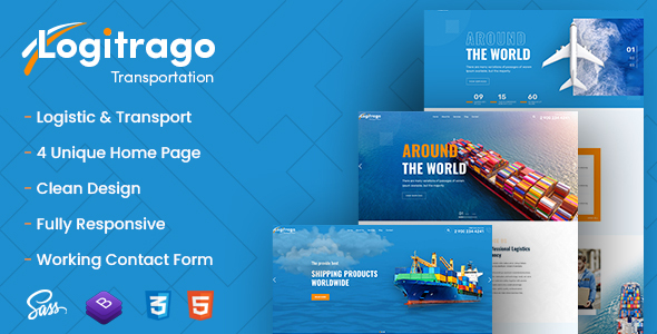 Logitrago - Transport & Logistics HTML Template