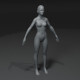 Female Body Base Mesh Animated and Rigged 3D Model 10k Polygons - 3DOcean Item for Sale