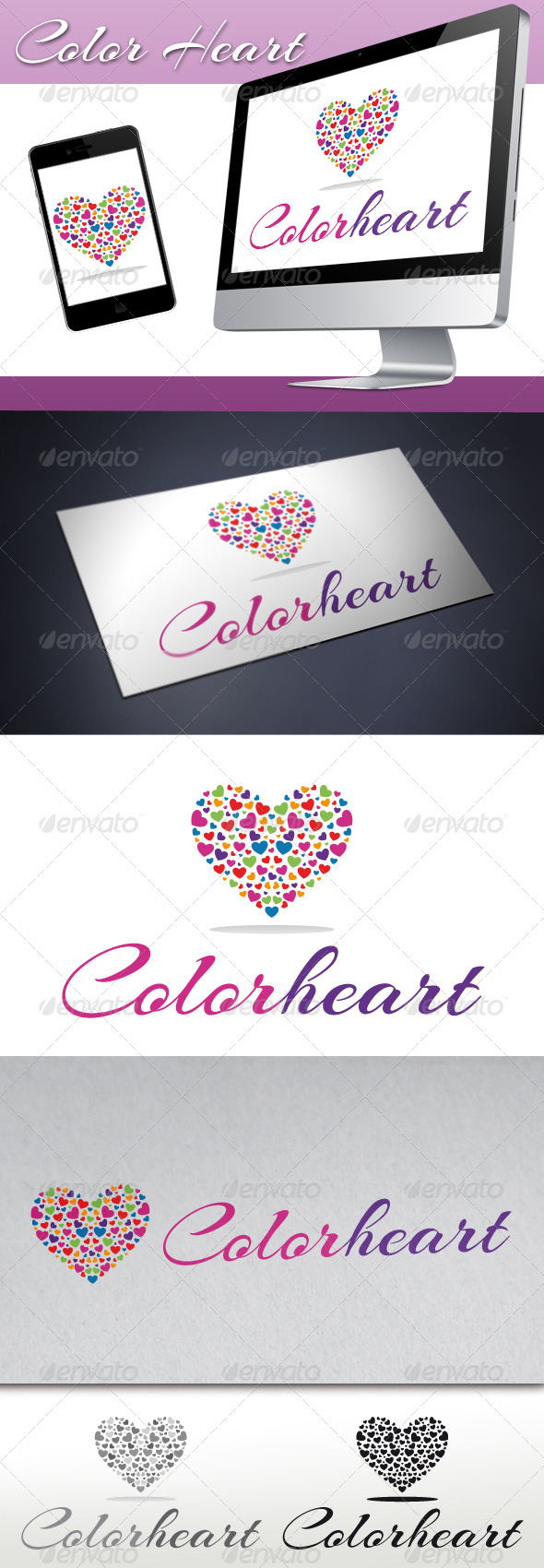 Love Color Heart Logo