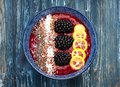 Smoothie  bowl with berries, chia and flax seeds - PhotoDune Item for Sale