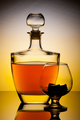 Bottle and a glass cognac or whiskey - PhotoDune Item for Sale