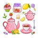 Vector Set of Illustrations on a Tea Theme and Tea - GraphicRiver Item for Sale