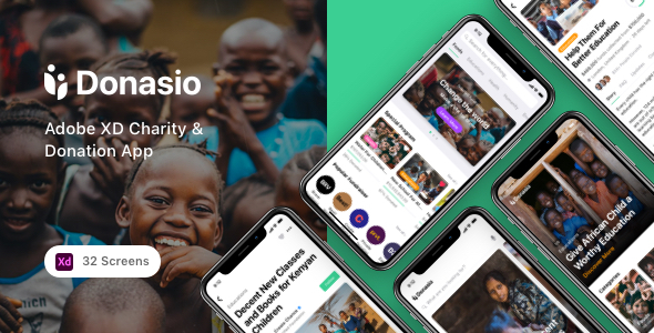 Donasio - Adobe XD Charity & Donation App