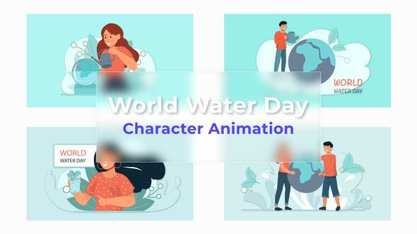 World Water Day Scene Animation Pack