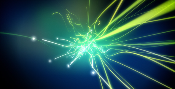 Light ropes flying  in camera alt